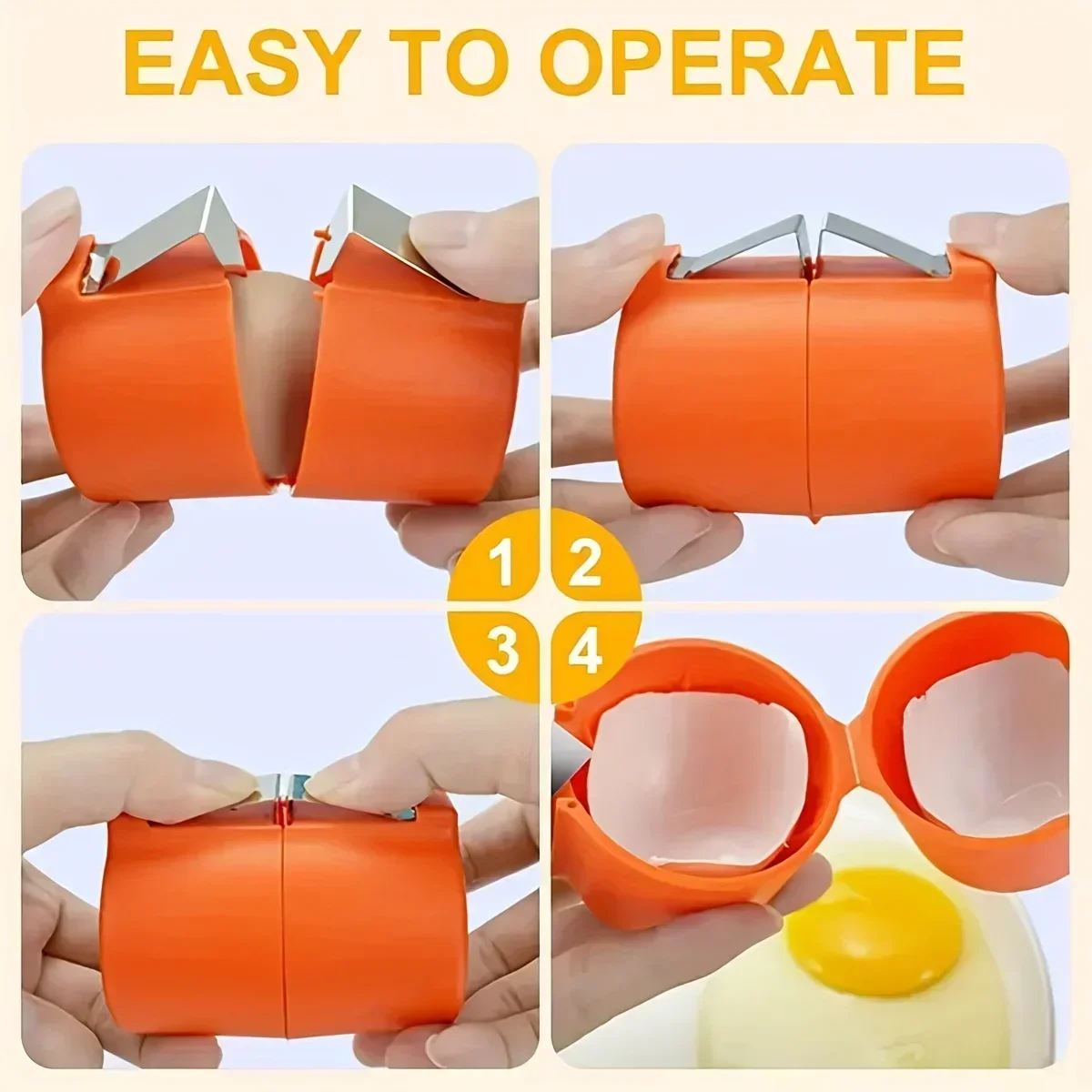 Egg Separator Tool - 1/3 adet-yeni yumurta kabuğu açacağı basın