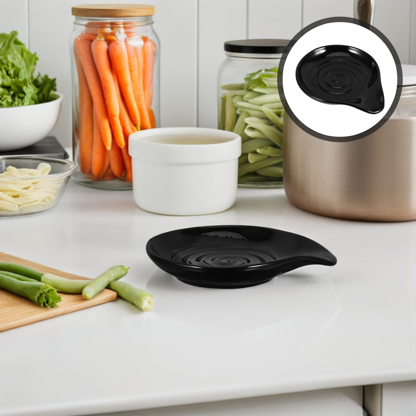 Kitchen Gadgets Gold - Seramik Kaşık Tutucu, Mutfak Tezgahı İçin