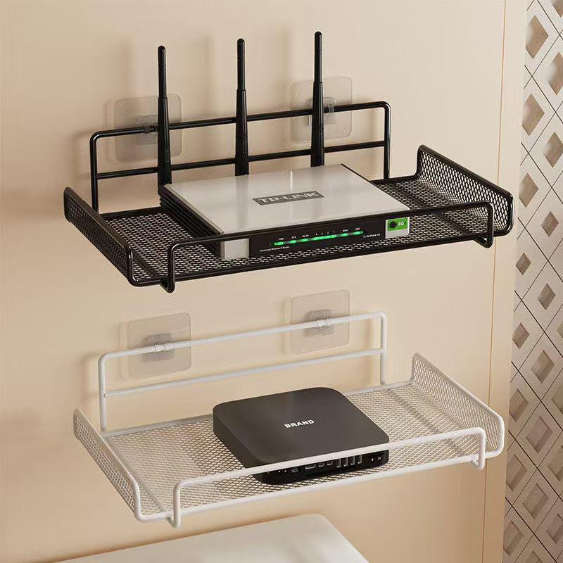 Kitchen Gadgets Organizer - Deliksiz Duvara Monte Router Rafı, Metal