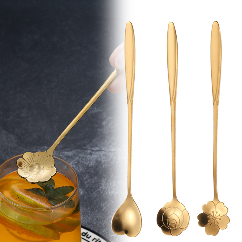 Kitchen Gadgets Gold - Paslanmaz Çelik Kiraz Gül Çiçek Altın