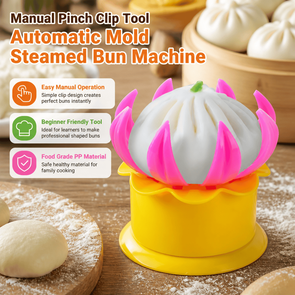 Kitchen Gadgets Dumpling Maker - Buharda Pişirilmiş Çörek Kalıbı Manuel Yapıcı